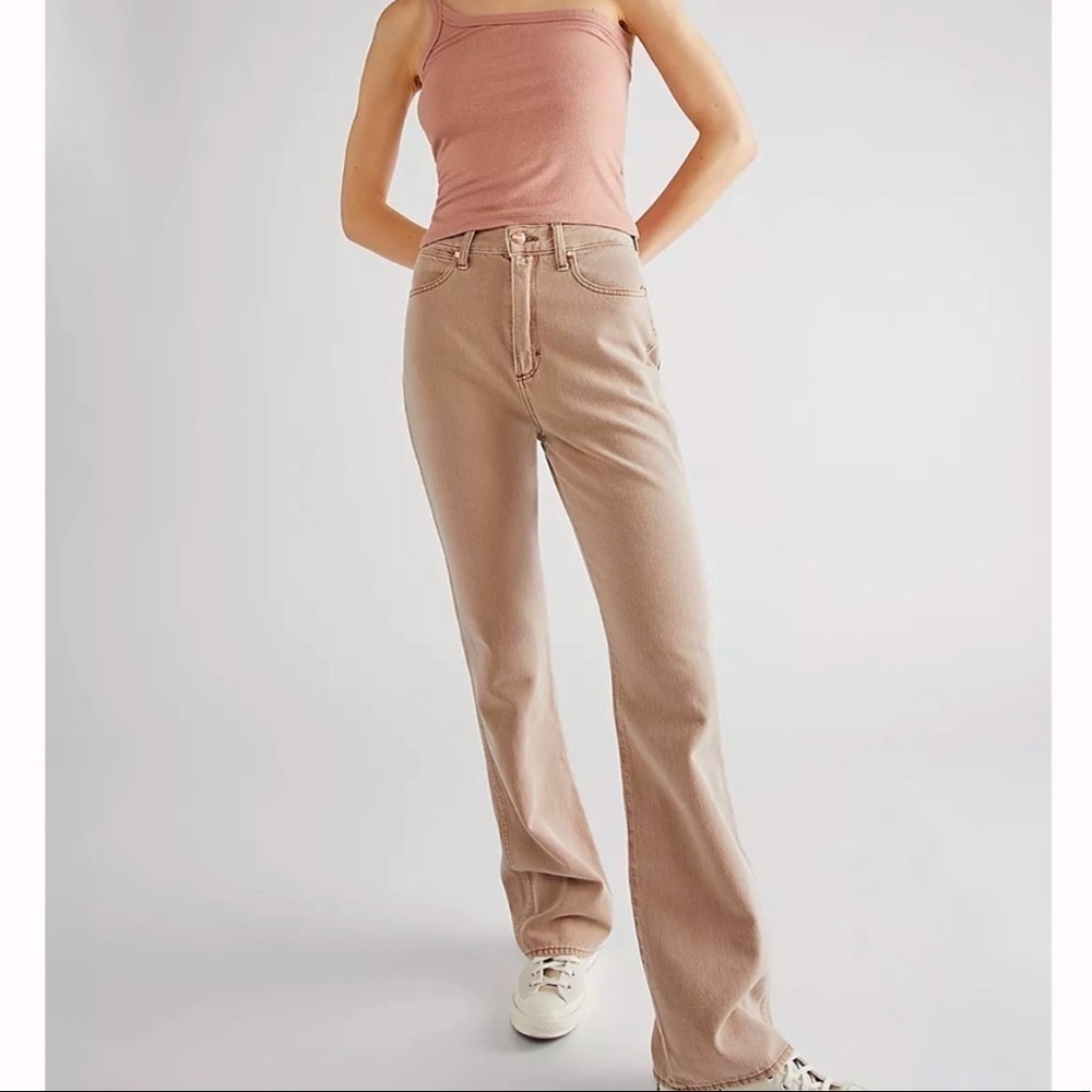 Wrangler Tan Straight Leg Jeans